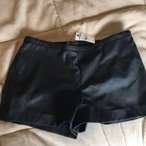 NWT Express pleather shorts
